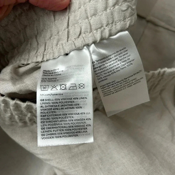 H&M high waisted wide leg  linen trouser - Picture 9 of 9